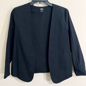 KATE SPADE SATURDAY Women's Open Front Behind the Seams Black Blazer Size Small